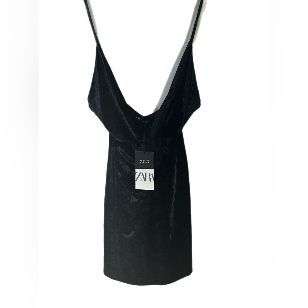 NWT Zara Black Strap Mini Dress LBD